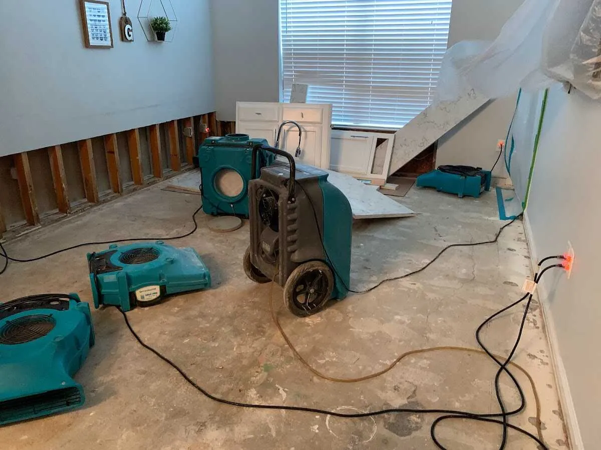 Dehumidifier in flood-cut room for Water Extraction & Removal in Washington